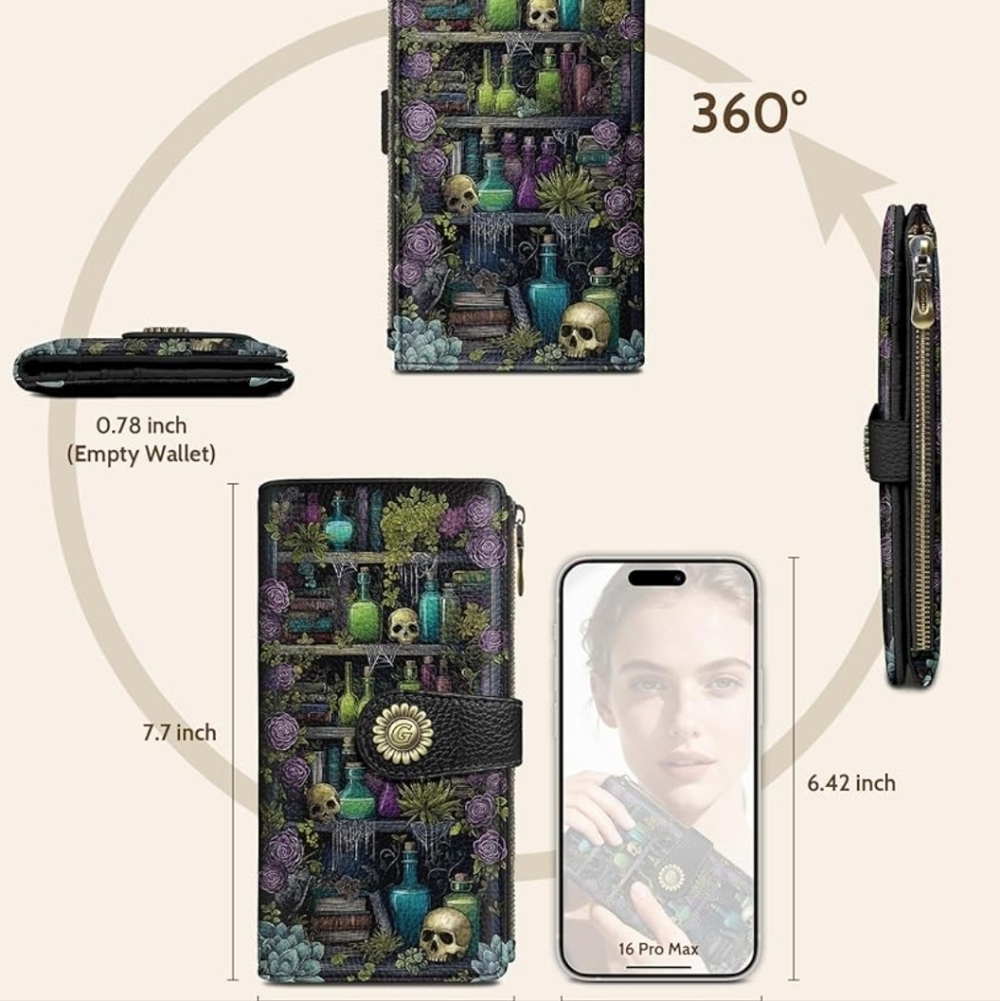 RFID Blocking Wallet with Colorful Design - Picture 5 of 6